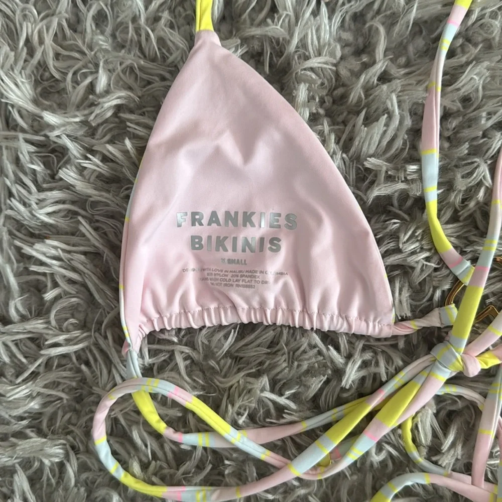 Frankie’s Bikinis Tatum Triangle String Top & Tia Bottom Bikini Set